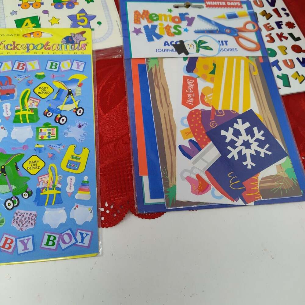 2X COLORBOK 8"X8" MEMORY BOOK Front Photo Window & Red 8x8 Plus tons of extras!! - Picture 6 of 14